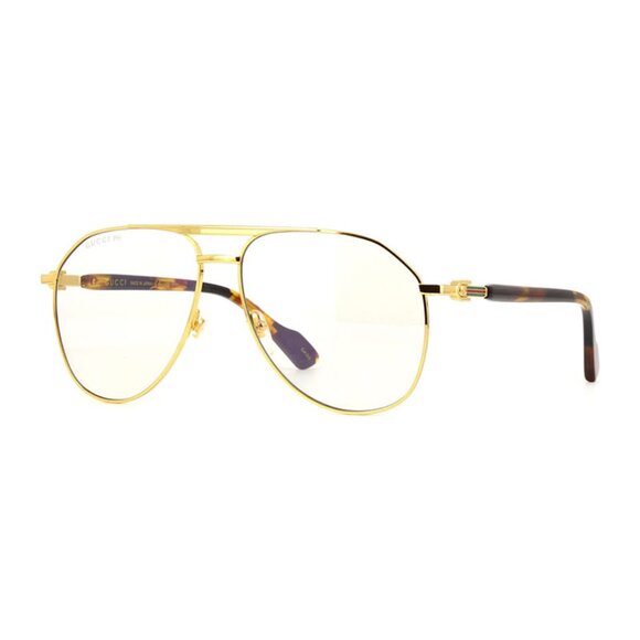 NWT GUCCI GOLD AVIATOR SUNGLASSES - Picture 1 of 3